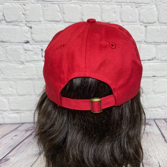 Budweiser Beer Hat Cap Strap Back Red Embroidered Logo 2004 Anheuser-Busch Brew - Picture 3 of 9